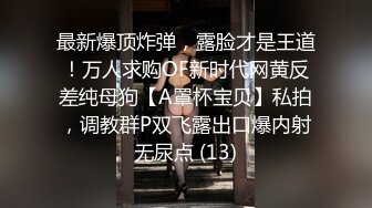 最新爆顶炸弹，露脸才是王道！万人求购OF新时代网黄反差纯母狗【A罩杯宝贝】私拍，调教群P双飞露出口爆内射无尿点 (13)